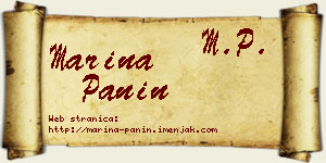 Marina Panin vizit kartica